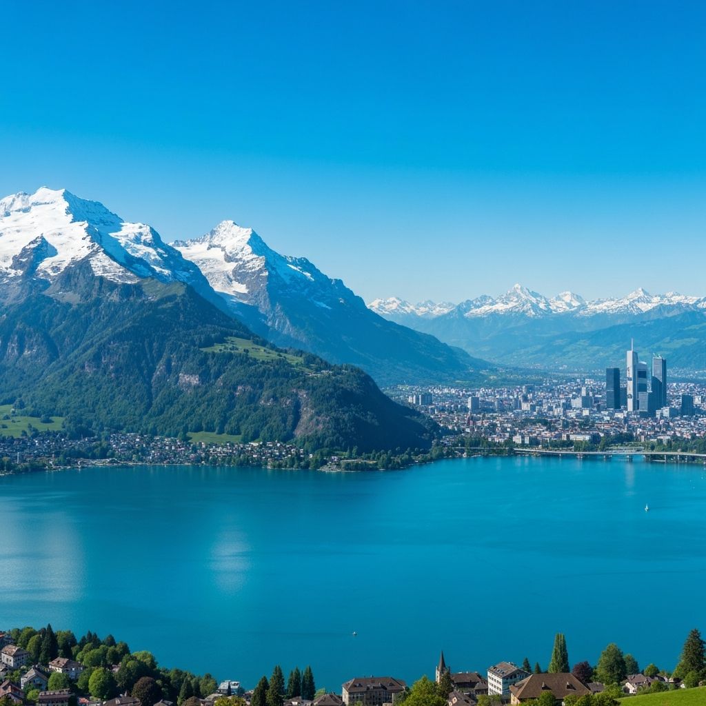 Swiss Alps landscape symbolizing stability and prosperity